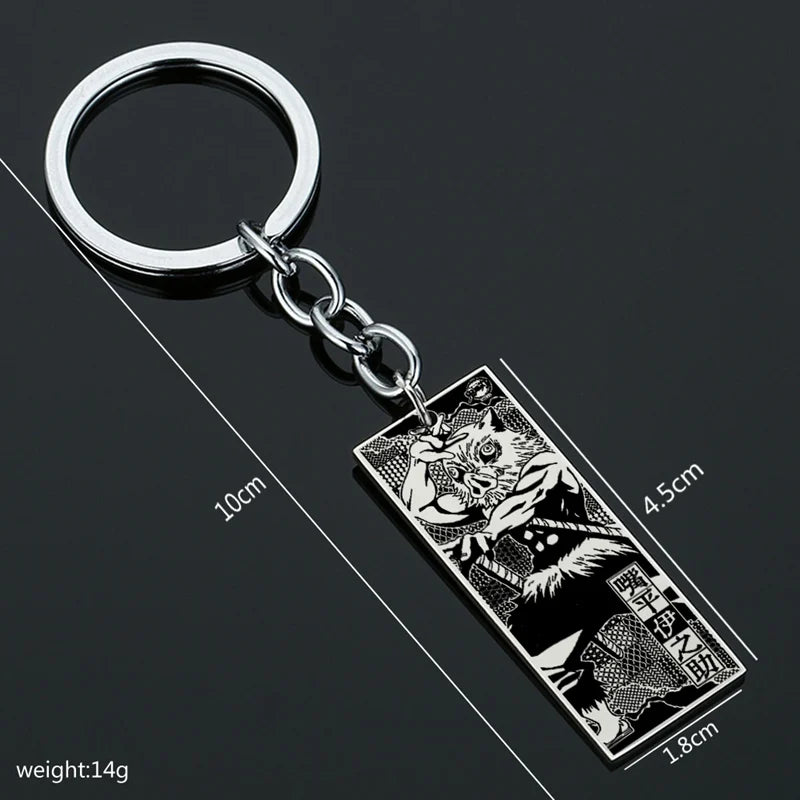 Demon Slayer Engraved Stainless Steel Keychain