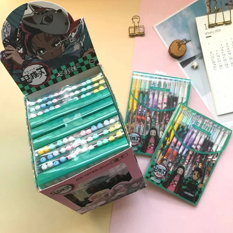 6Pcs Demon Slayer Gel Pens Set