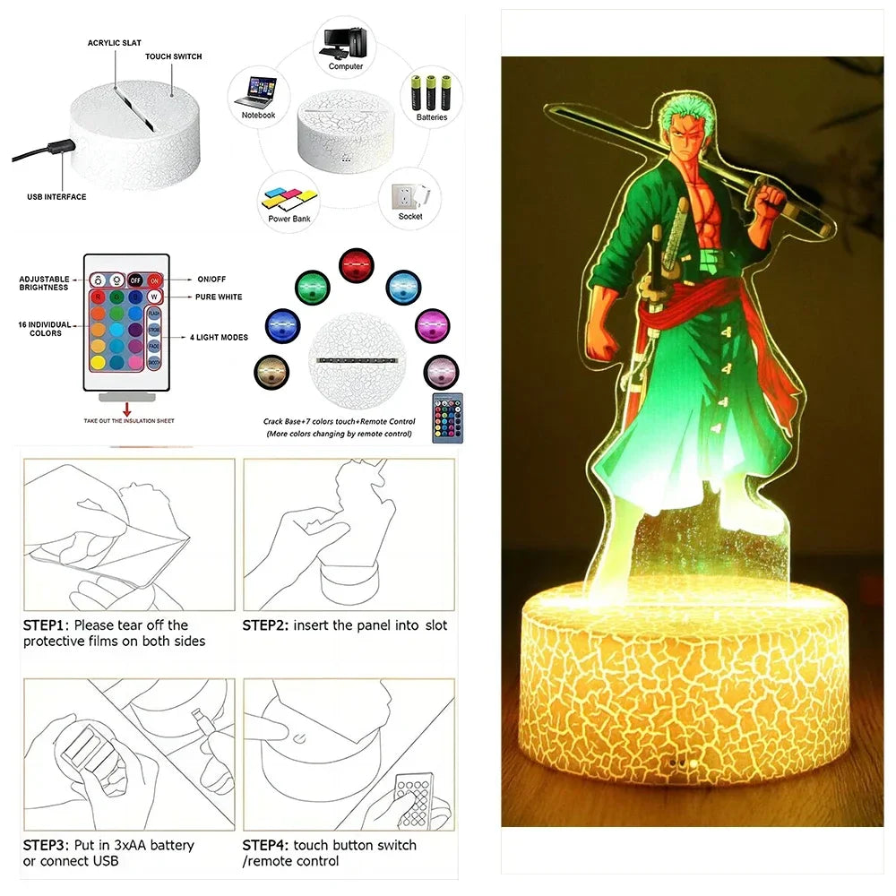 One Piece 3D LED Night Light