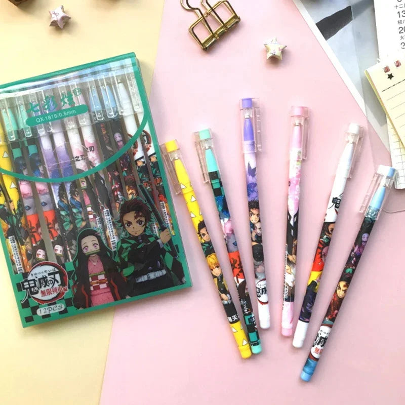 6Pcs Demon Slayer Gel Pens Set