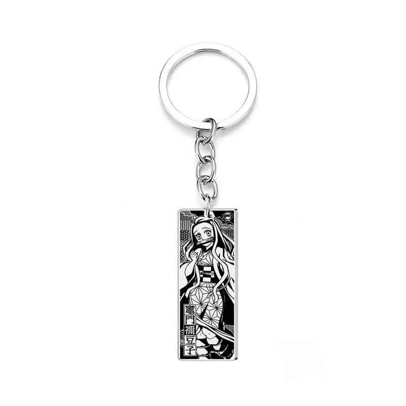 Demon Slayer Engraved Stainless Steel Keychain