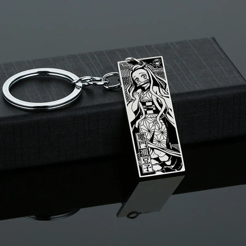 Demon Slayer Engraved Stainless Steel Keychain