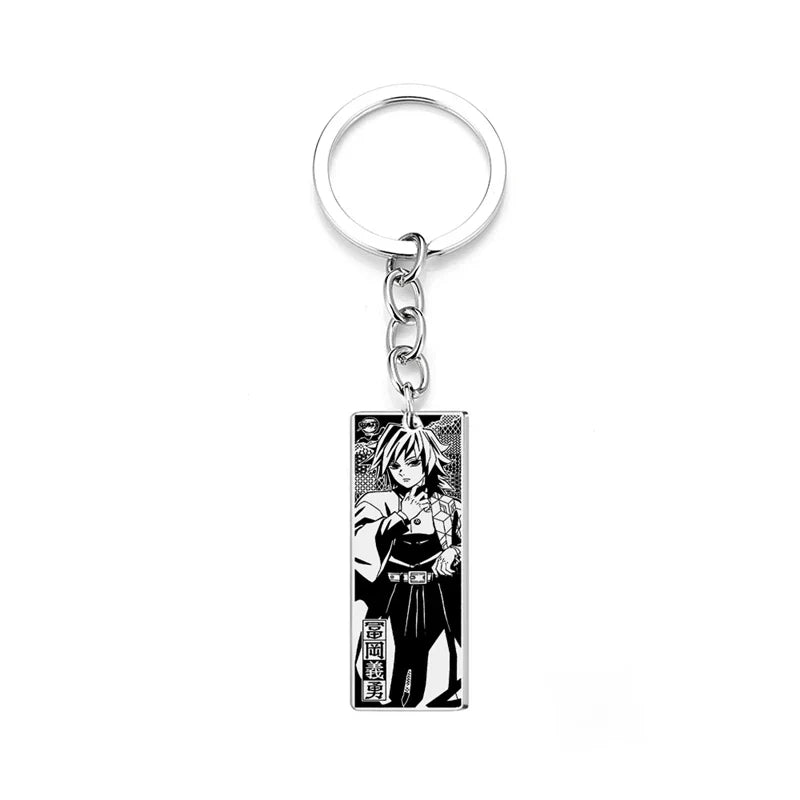 Demon Slayer Engraved Stainless Steel Keychain